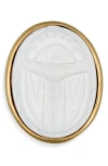 Kenneth Jay Lane Resin Oval Pin In Gold