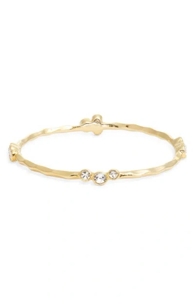 Kenneth Jay Lane Rhinestone Dot Bangle In Gold