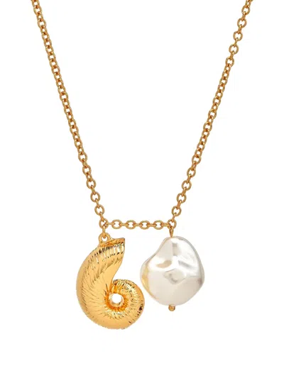 Kenneth Jay Lane Seashell Halskette In Gold