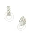 Kenneth Jay Lane Silver Doorknocker Earrings