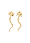 Kenneth Jay Lane Snake 22kt Gold-plated Drop Earrings In Gold