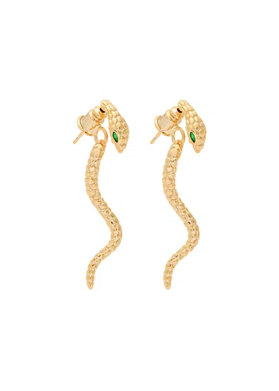 Kenneth Jay Lane Snake 22kt Gold-plated Drop Earrings
