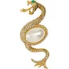 Kenneth Jay Lane Snake Pin In Gold
