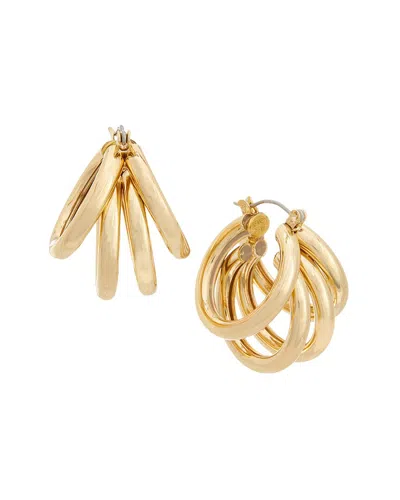 Kenneth Jay Lane Solo Earrings In Gold