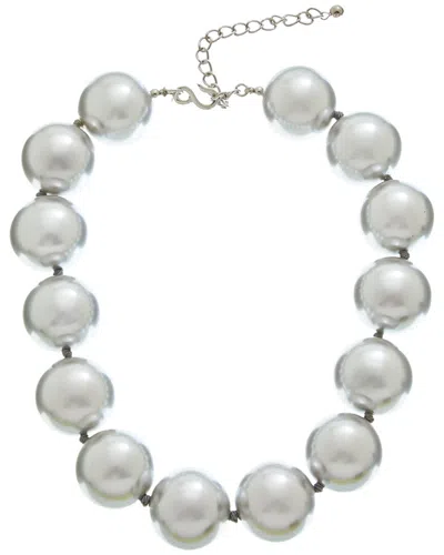 Kenneth Jay Lane Solo Necklace In Silver