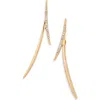 Kenneth Jay Lane Spike Crystal Stone Drop Earrings In Gold