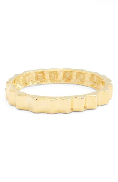 Kenneth Jay Lane Spike Hinge Bangle In Gold