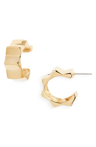 Kenneth Jay Lane Spike Hoop Earrings In Gold