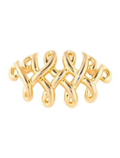 Pre-owned Kenneth Jay Lane Squiggle Pin Brooch In Multicolor