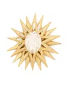 Kenneth Jay Lane Gold-plated Crystal Centre Starburst Pin