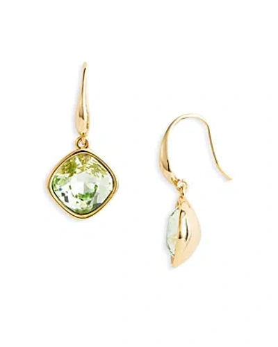 Kenneth Jay Lane Stone Drop Earrings In Gold Chrysolite