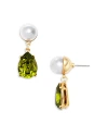 Kenneth Jay Lane Stone Drop Earrings In Green