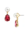 Kenneth Jay Lane Stone Drop Earrings In Pink