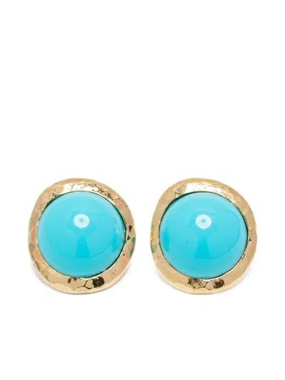 Kenneth Jay Lane Stone-embellished Earrings In Gold