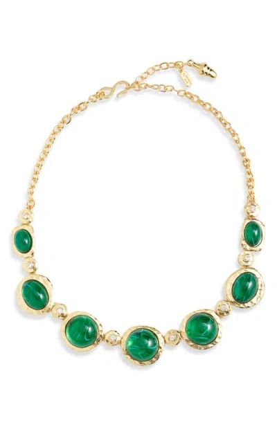 Kenneth Jay Lane Stone Necklace In Gold