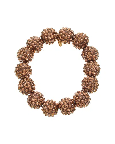 Kenneth Jay Lane Stretch Bracelet In Brown