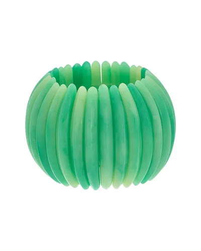 Kenneth Jay Lane Stretch Bracelet In Green