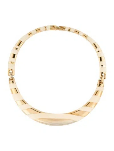 Pre-owned Kenneth Jay Lane Stripe Collar Necklace In Multi