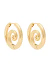 Kenneth Jay Lane Swirl 22kt Gold-plated Hoop Earrings In Gold