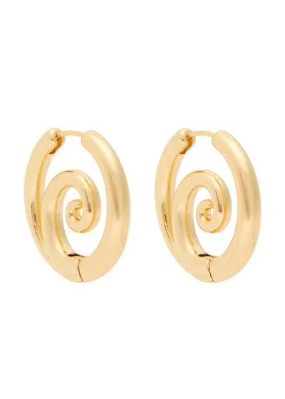 Kenneth Jay Lane Swirl 22kt Gold-plated Hoop Earrings