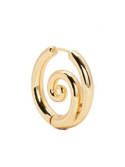 Kenneth Jay Lane Swirl Hoop Earrings In Gold