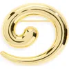 Kenneth Jay Lane Swirl Pin In Gold