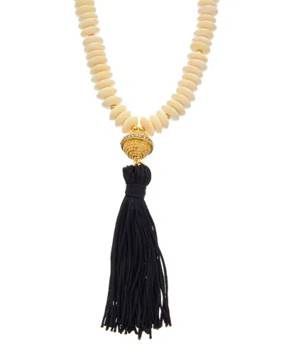Kenneth Jay Lane Tassel Necklace In Black