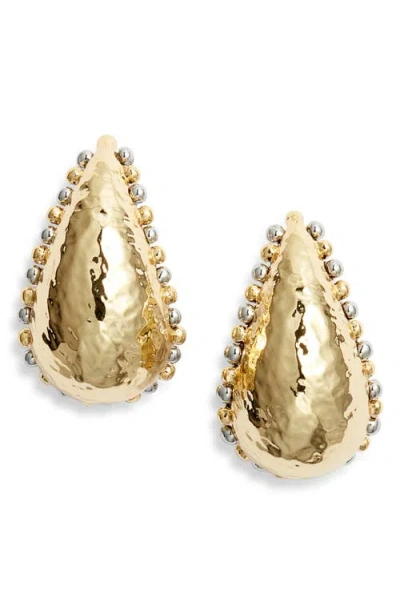 Kenneth Jay Lane Teardrop Earrings In Gold