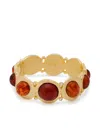 Kenneth Jay Lane Topaz Bangle Bracelet In Gold