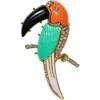 Kenneth Jay Lane Toucan Pin In Multi