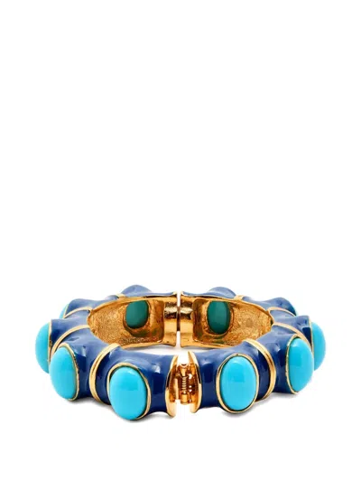 Kenneth Jay Lane Turquoise Lapis Cuff Bracelet In Blue