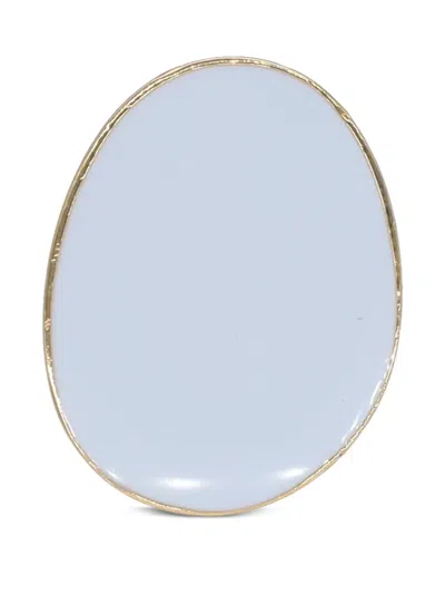 Pre-owned Kenneth Jay Lane Vintage Enamelled Oval Ring