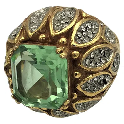 Pre-owned Kenneth Jay Lane Vintage  Cocktail Ring Usa 1960/70s Usa Size 5.3 In Brown