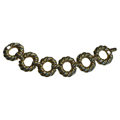 Pre-owned Kenneth Jay Lane Vintage  Two Tone Bracelet In Multi