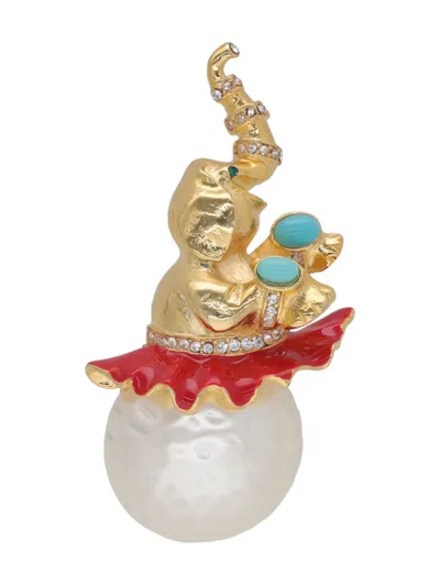Pre-owned Kenneth Jay Lane Vintage  Juggling Elephant Brooch