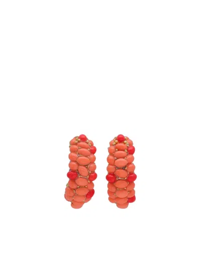 Pre-owned Kenneth Jay Lane Vintage Stone-embellished Earrings In Gold