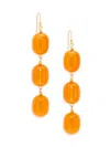 Kenneth Jay Lane Women's Goldtone & Amber Bead Drop Earrings In Amber