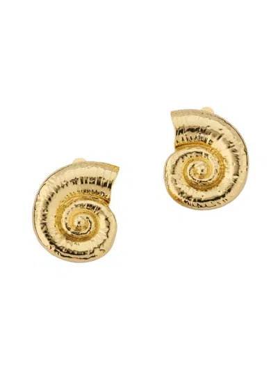 Kenneth Jay Lane Women's Goldtone Shell Clip-on Earrings