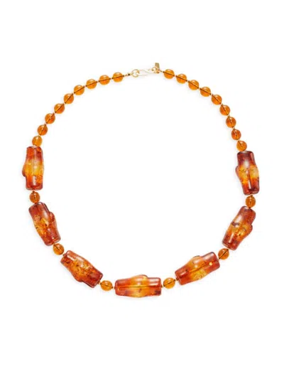 Kenneth Jay Lane Women's Natural Beaded Necklace In Gold