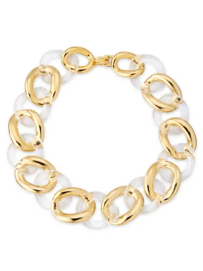 Kenneth Jay Lane Women's Resin & Polished Link Necklace In Pink
