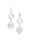 Kenneth Jay Lane Women's Rhodium Plated & Glass Crystal Drop Earrings In Metal
