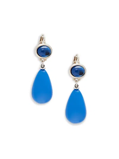 Kenneth Jay Lane Women's Silvertone & Cabochon Drop Earrings In Metal