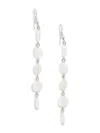 Kenneth Jay Lane Women's Silvertone Resin Dangle Earrings In Neutral