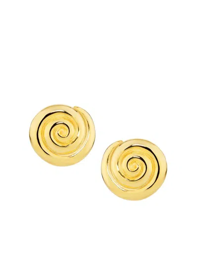 Kenneth Jay Lane Women's Swirl 22k-gold-plated Clip-on Earrings In Pattern