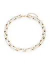 Kenneth Jay Lane Women's Yellow Gold Plated & Enamel Chain Link Necklace In Yellow Gold