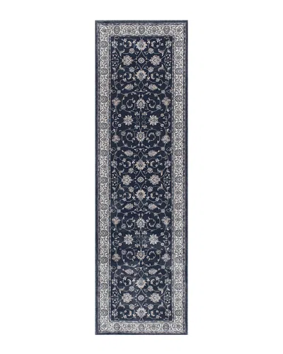 Kenneth Mink Largo Isfahan Runner Area Rug, 2'3 X 7'7 In Morning Blue