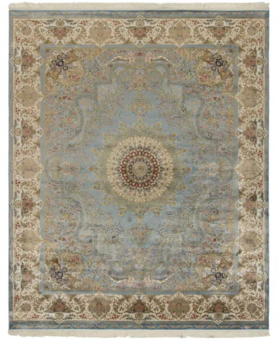 Kenneth Mink Majestic Elegance Tabriz 2'3" X 10' Runner Area Rug In Blue