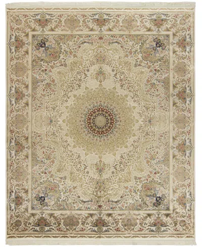 Kenneth Mink Majestic Elegance Tabriz 2'3" X 10' Runner Area Rug In Cream