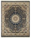 Kenneth Mink Majestic Elegance Tabriz Area Rug In Navy