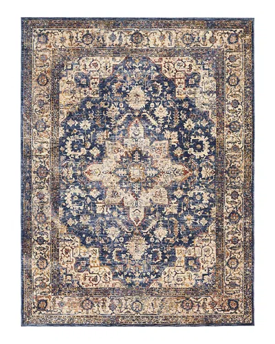 Kenneth Mink Taza Heriz Area Rug, 8'3 X 11'6 In Dark Blue